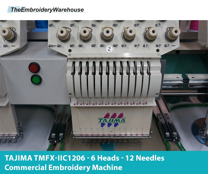 TAJIMA TMFX-IIC1206 - 6 Heads - 12 Needles - Commercial